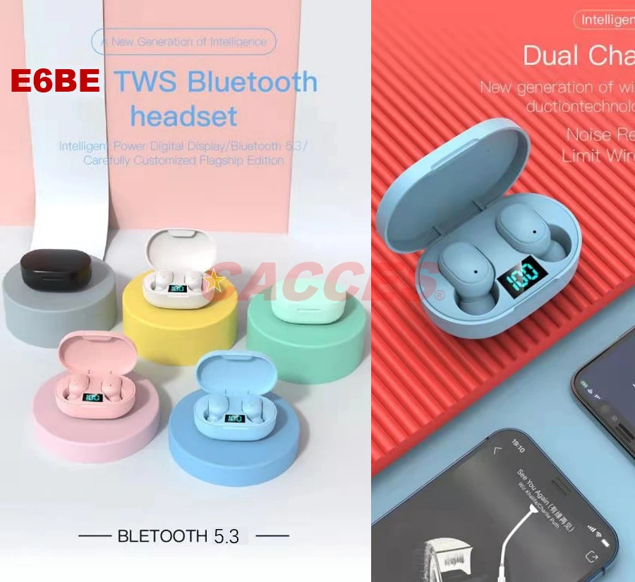 سماعات رأس Bluetooth® سماعات الأذن TWS سماعات الأذن Bluetooth® 5.3 سماعات الأذن اللاسلكية IPX4 المقاومة للمياه، سماعات الرأس السوداء/الخضراء/الزرقاء/الوردية/البيضاء داخل الأذن Smart Light HiFi