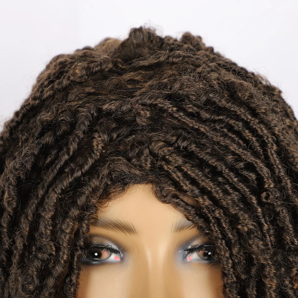 Short Faux Locs Bob Twisted African Curl Dreadlocks Crochet Hair Synthetic Wig