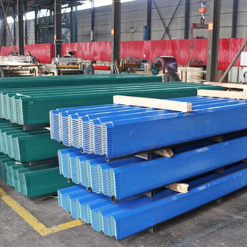 Prepainted Galvalume Corrugated/T-Shped/Wave Corrugated Steel Plate PE/PVDF/HDP/SMP PPGL Profiled Iron Tiles Color Zinc Coated Metal Roofing Sheet