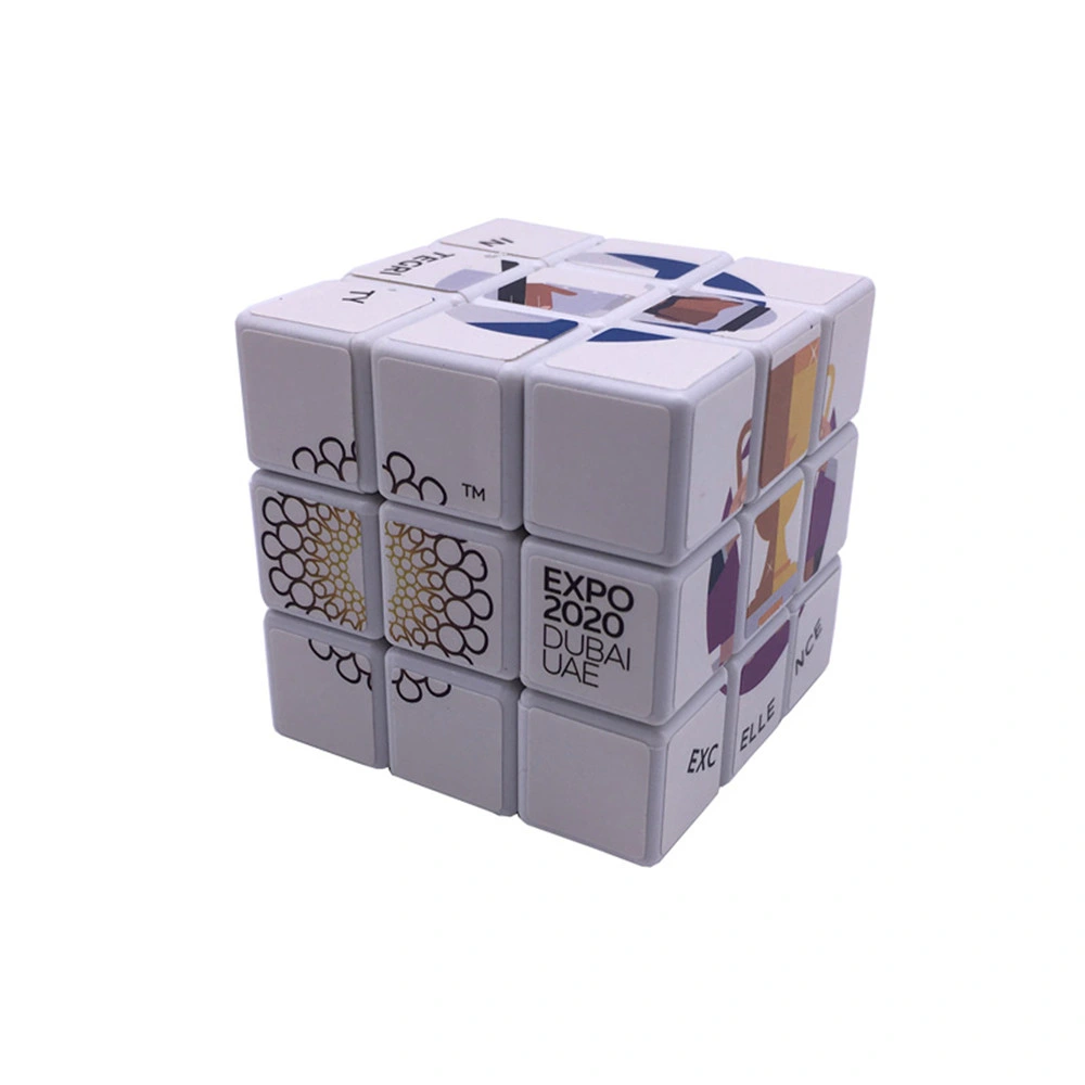 ABS Color Printed Square Puzzle Magic Cube