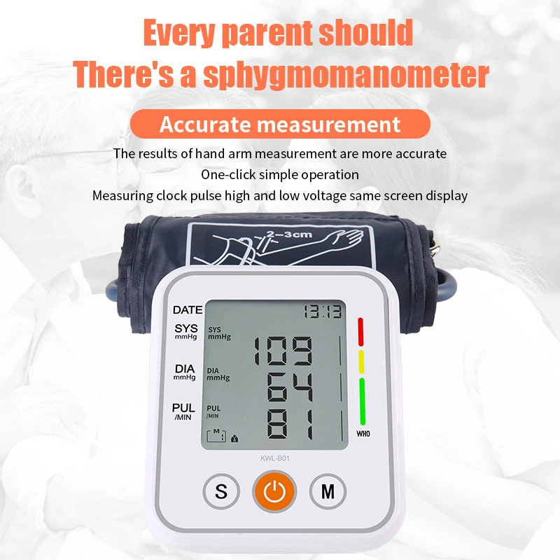 Electronic Arm Blood Pressure Monitors Portable Digital Sphygmomanometer Automatic Upper Sphygmometer Wrist Monitoring Medical Equipments CE FDA Pulse Heart