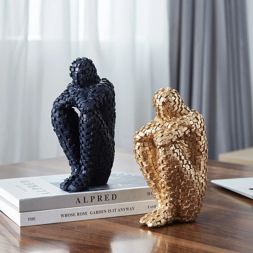 El pensamiento moderno figurillas humanas estatuas abstracto accesorios de decoración de Oficina