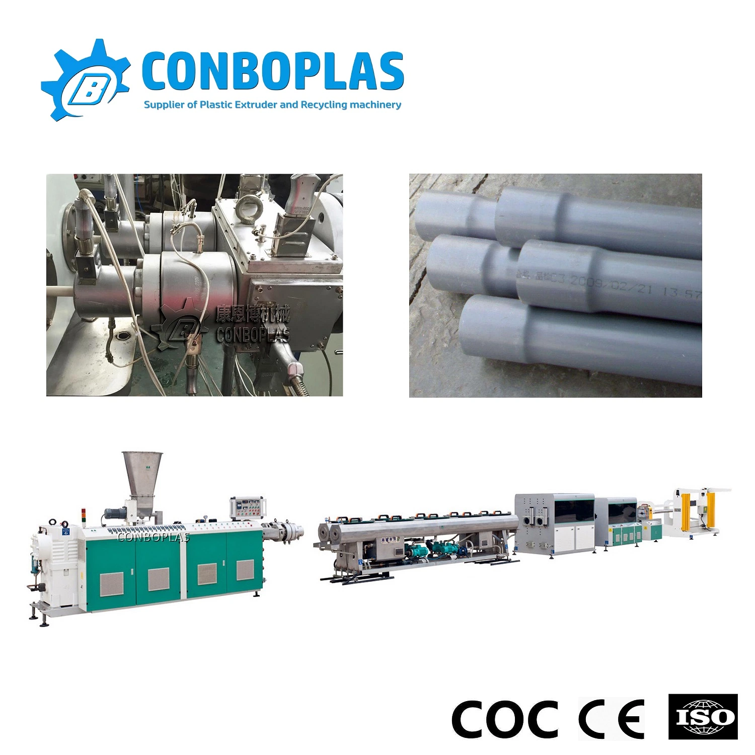 Plastic PVC Double Pipe out Electrical Conduit Extrusion Production Line