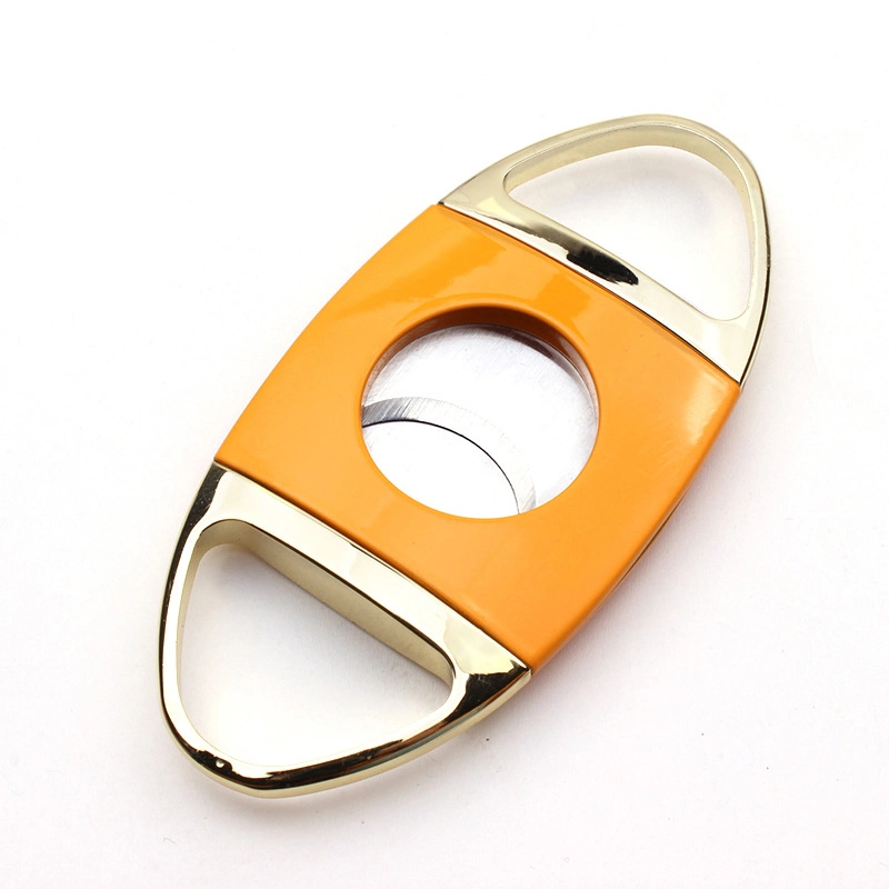 Zinc Alloy Cutters Modern Logo Scissor Red Metal Stainless Steel Cigar Cutter