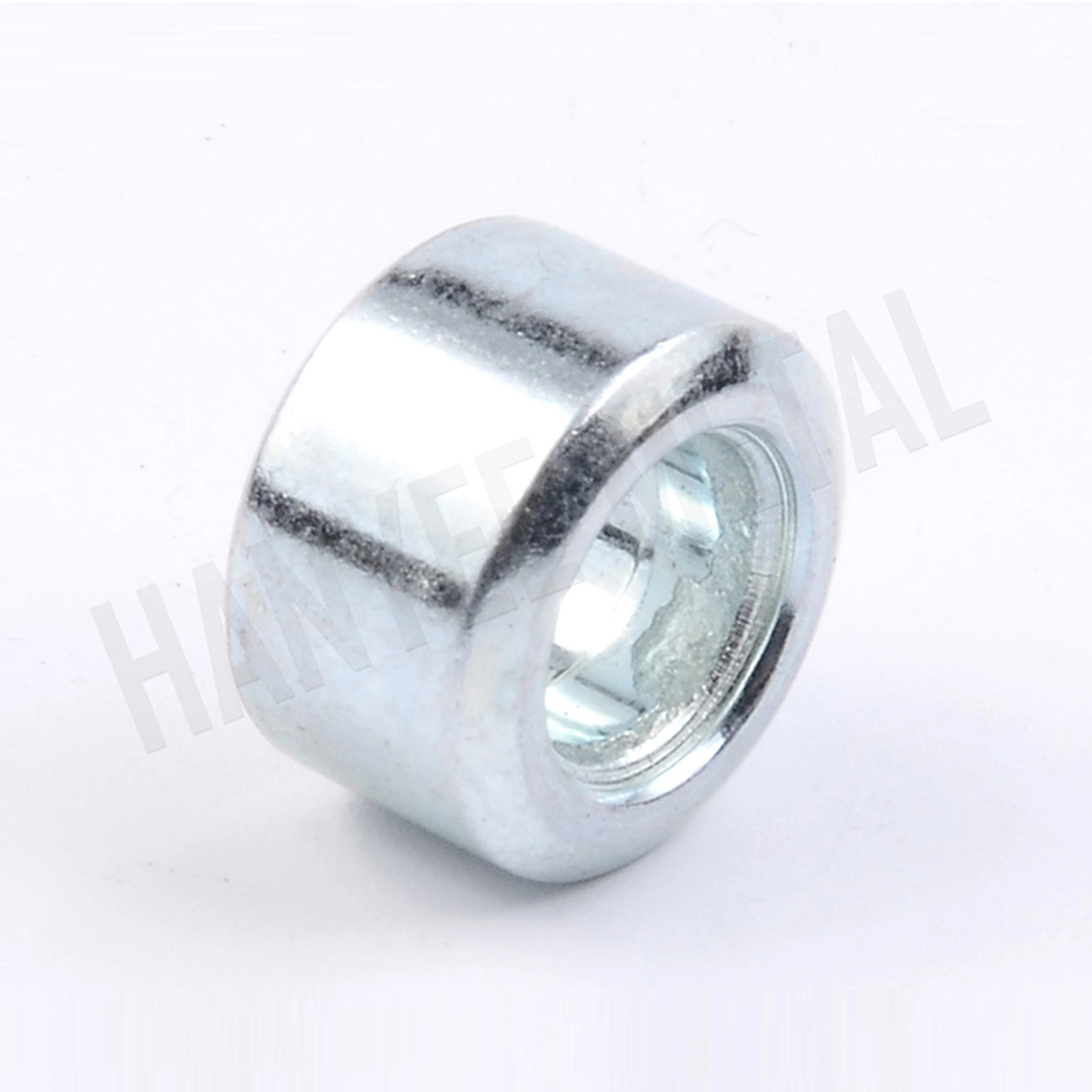 Blue White Zinc Plated Smooth Chamfer Fitting Hollow Tubular