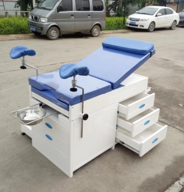 Hochey Medical Hospital Gynecological Examination Table with 3 Drawers