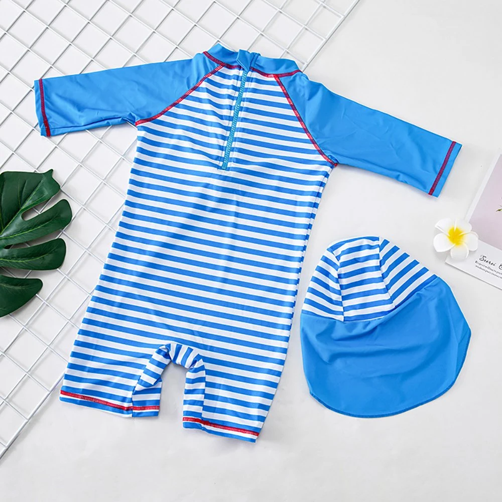 Infant Children's Swimsuit One-Piece Sunscreen Quick-Drying Men's and Women's Surfing Suit Small Medium and Big Children's Hot Spring Swimming Suit Bathing Suit