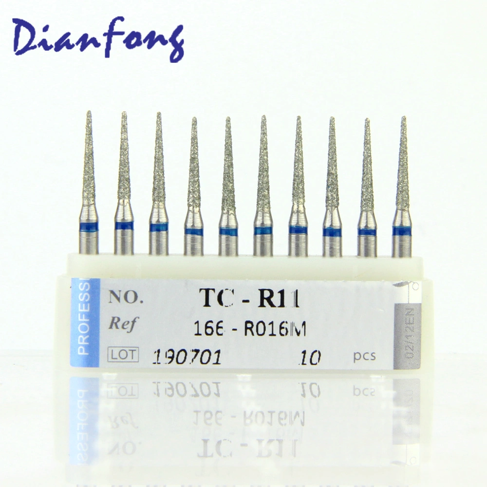 Tc-R11 Contra Angle Shank (RA/CA) Low Speed Taper Conical End Dental Diamond Bur Dental Products