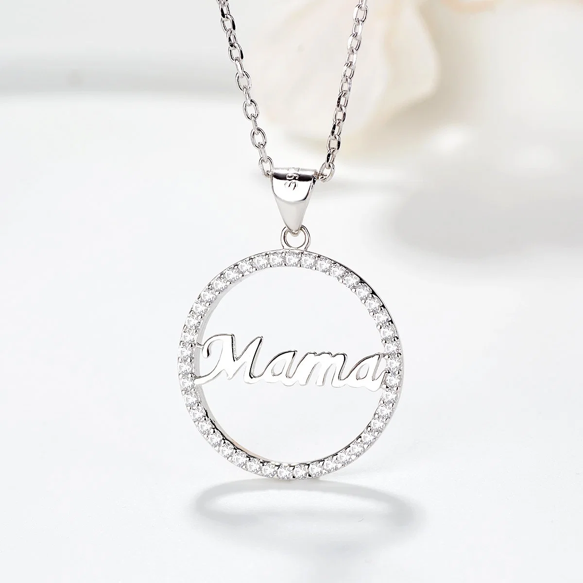 925 Sterling Silver Jewelry Round Shape Mama Pendant