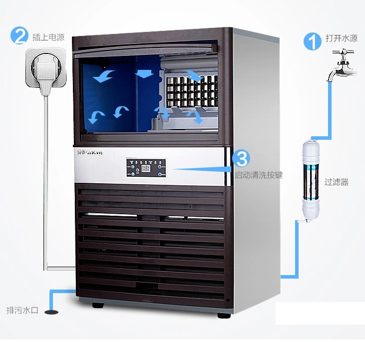 prix d'usine 30-500kg par jour de Ice Cube de glace commerciale Maker Machine