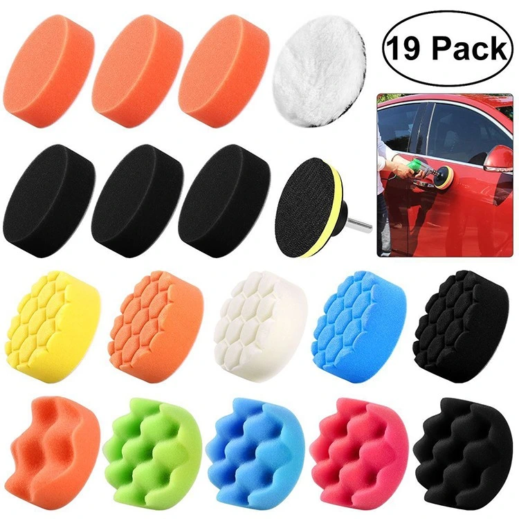 10PCS 3'' Polishing Pads Kit Sponge Waxing Buffing Foam Polish Pad Set for Car Sanding, Polishing, Waxing, Sealing Glaze