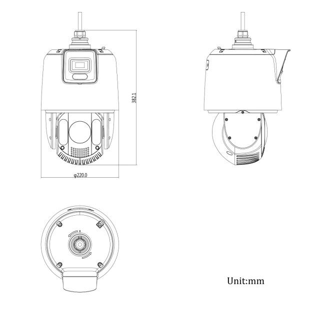 Fábrica Hikvision Tandemvu 7 polegadas 4 MP 32X colorido e. Câmara de Segurança CCTV IP de dome de velocidade de rede IV