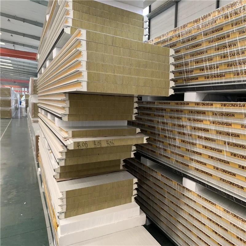 Fire Resistant Rockwool Sandwich Panel Mineral Wool Composite Rock Wool Insulation Board