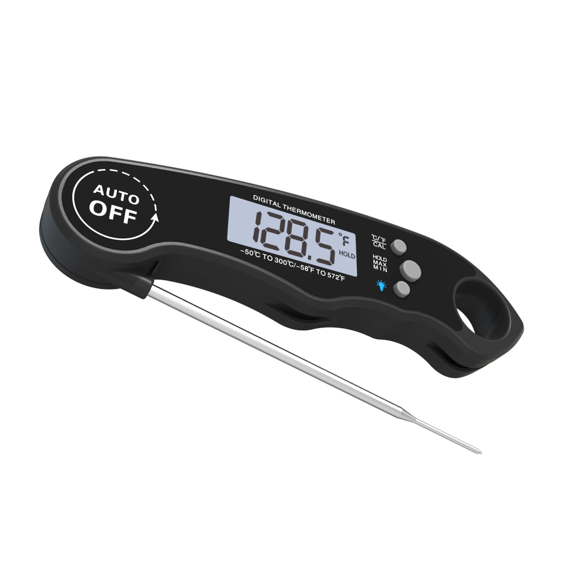 Faltbare Sonde Instant Read Küche Lebensmittel Fleisch Thermometer Digital BBQ Backofen-Temperaturmessgerät Kochen