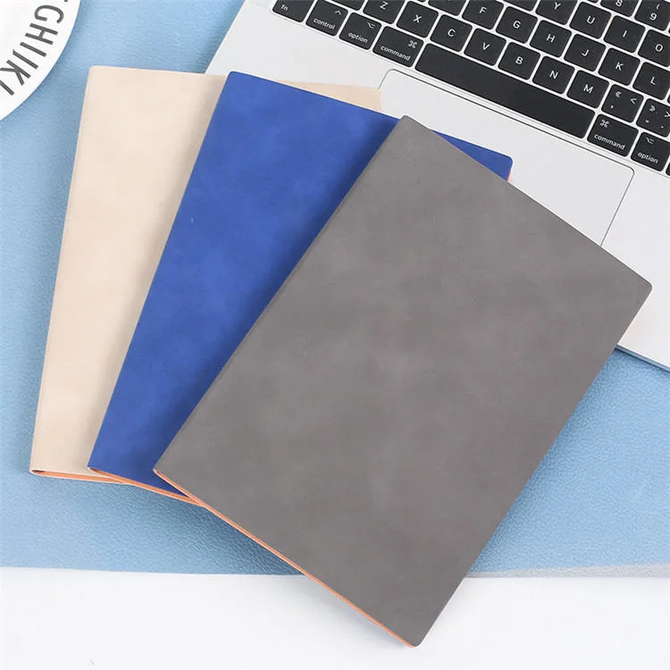 Custom Logo Note Book Diary Soft Leather Cover Journal Hardcover Planner Paper Notebook