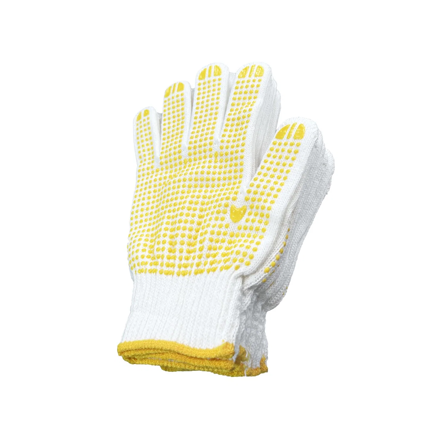 Gants de travail en coton blanc naturel en PVC à pois