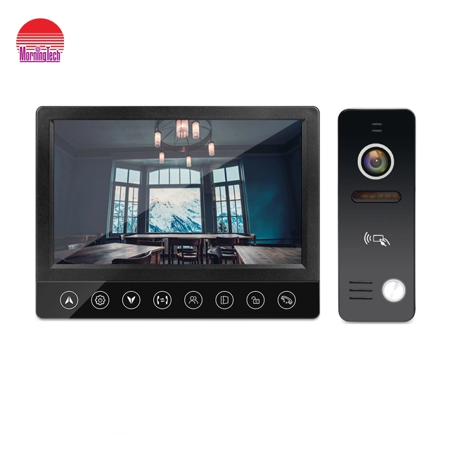 7 Inch 4 Wire Villa Video Intercom Doorbell Camera Video Door Phone Work with ID IC Card Unlock