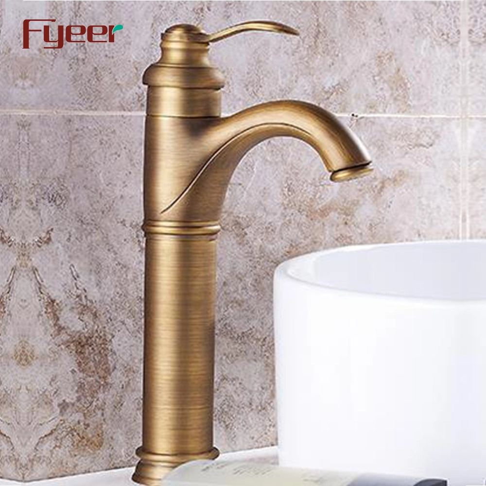 Fyeer Traditional Antique Bronze Basin Water Tap