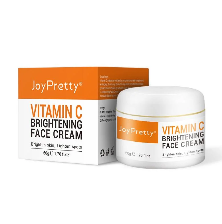 Organic Skincare Whitening Brighten Vitamin C Dark Spot Remover Anti-Aging Cream for Face to Reduce Fine Lines and Wrinkles