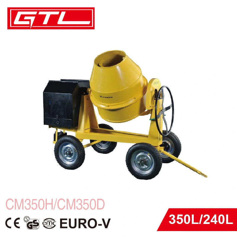 186f Diesel Motor Sand Cement Mixer/ Machine 350L Mix Concrete/Mortar (CM350D)