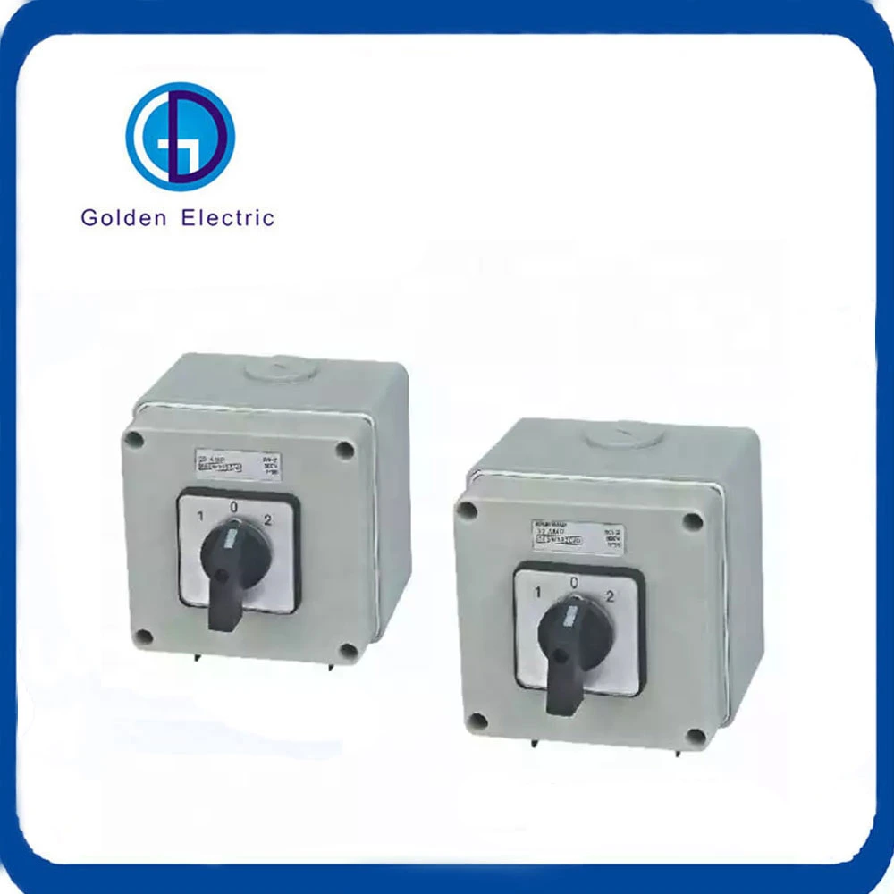 IP66 Australia Standard 3 Phase 20A 32A 40A 63A 500VAC Square Waterproof Isolator Industrial Changeover Switch