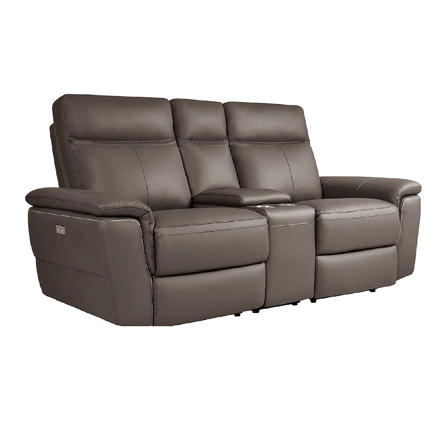 Geeksofa Modern 3+2+1 Seater Teach Fabric Recliner Sofa Set Reclinable for Living Room Furniture