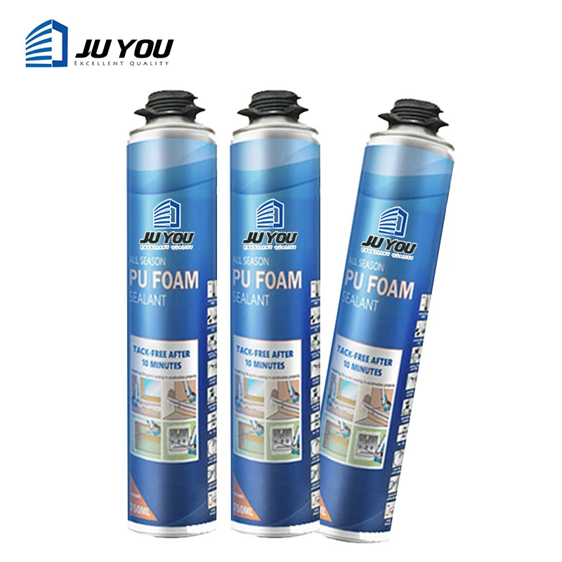 PU Spray Foam Kit Wasserdichte Insolation expandierende DIY Isolierung Polyurethan 750ml CAN Top Dichtungsgummi, schwarze Kanaldichtung