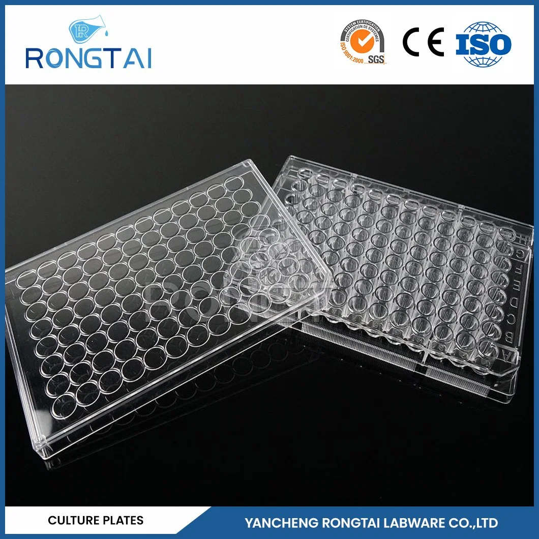 Placa de cultivo celular de 48 pocillos de la fábrica médica desechable Rongtai China Laboratorio desechables placa de cultivo