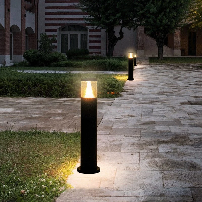 IP65 Waterproof Patio Driveway Courtyard Aluminum PC Bollard Light