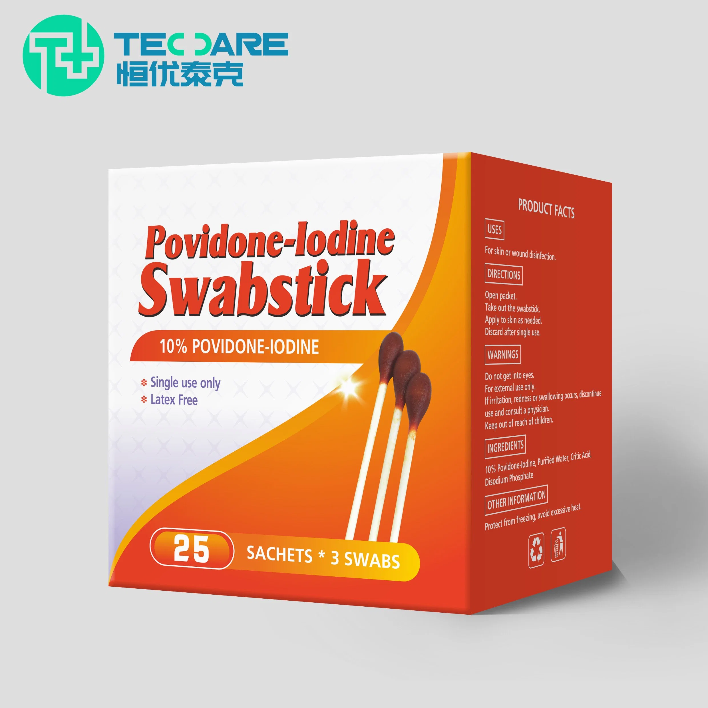 China Wholesale/Supplier CE ISO Approved OEM Medical Disinfection Wipes Povidone Iodine Swabstick