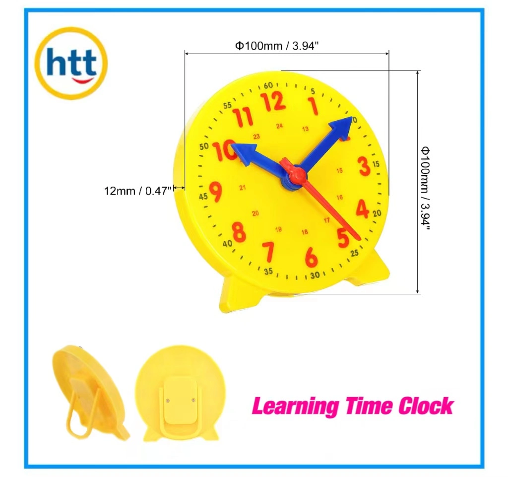 Plastic Teacher Clock Toys, School Supply, Learning Toys