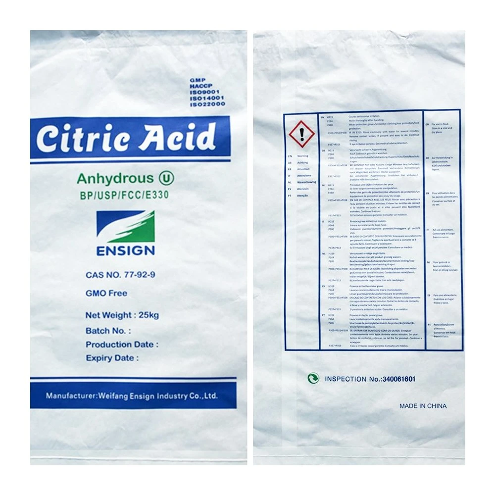 Food Additives Citric Acid Monohydrate Citric Acid Manufacturer in China