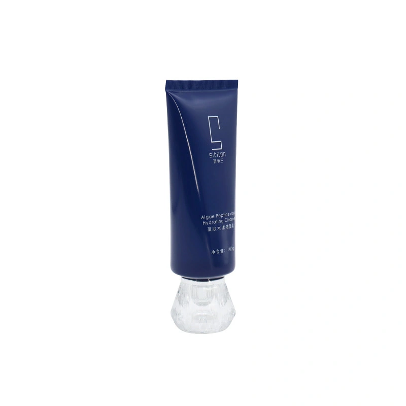 Luxury Diamond Cap Customize Cosmetic Packaging Tube Facial Cleanser Squeeze Cream Tubes