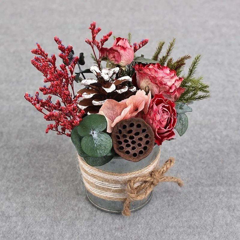 Valentinstag Geschenke Hochzeit Blumenstrauß Haus Weihnachtsdekoration getrocknet Blumenstrauß Frohes Weihnachtsgeschenk