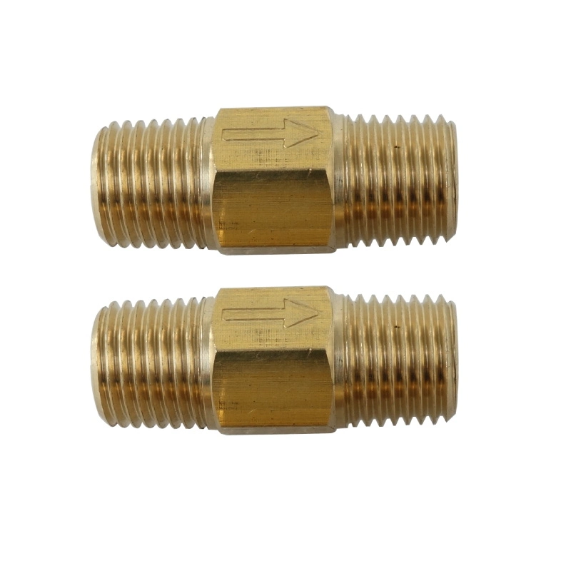 Brass Instrument in Line Check Valve Spring Loaded Check Valve Non Return Valve Male Female 1/8 1/4 3/8 1/2 Bsp NPT Fitting