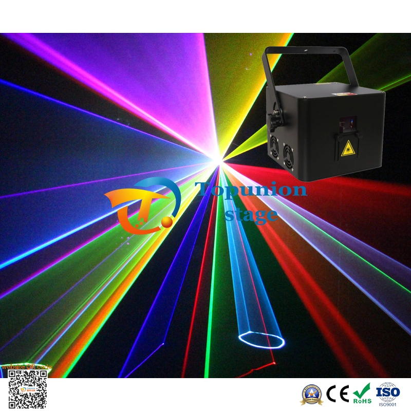 Cartão SD de 3 W RGB Stage DMX Control Laser Light 3D Cartas de animação projetor de festa da disco com grafismo