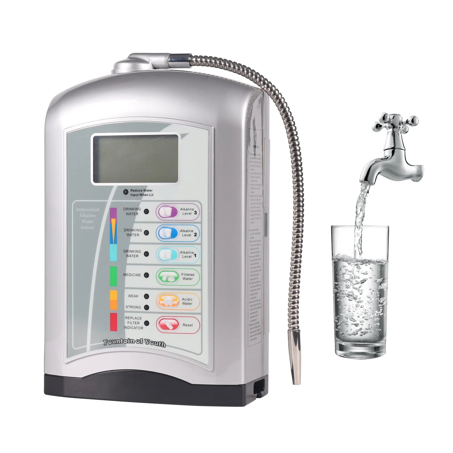 Ionizador de agua alcalina de pH de pared Smart Hang con 5 placas