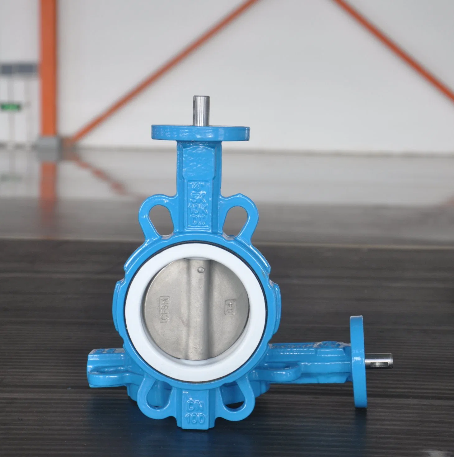 High Performance A395 8 Inch Worm Gearbox Wafer Butterfly Valve