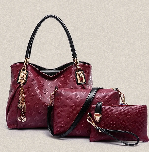 Three-Piece Suit Bag Women Shoulder Aslant Tide Package