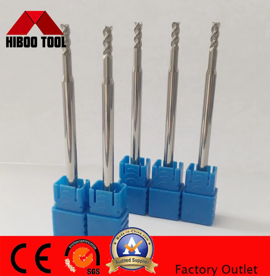 Hiboo High quality/High cost performance  Single Flute Long Neck Tungsten Carbide CNC Milling Cutter