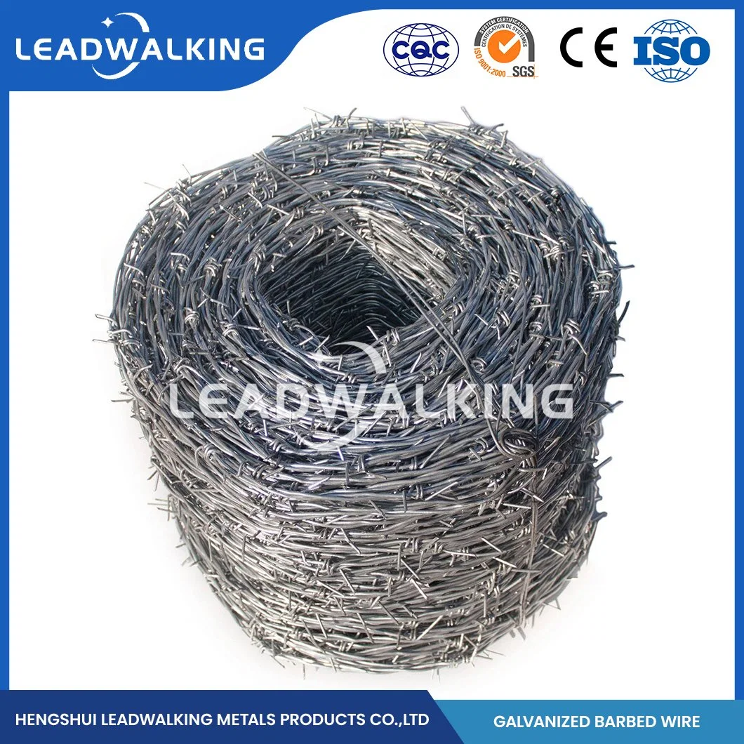 Leadwalking más barato Barbed Wire Rolls Factory al por mayor mejor precio galvanizado Navaja alambre de barbero China conservante alambre de barbero galvanizado caliente