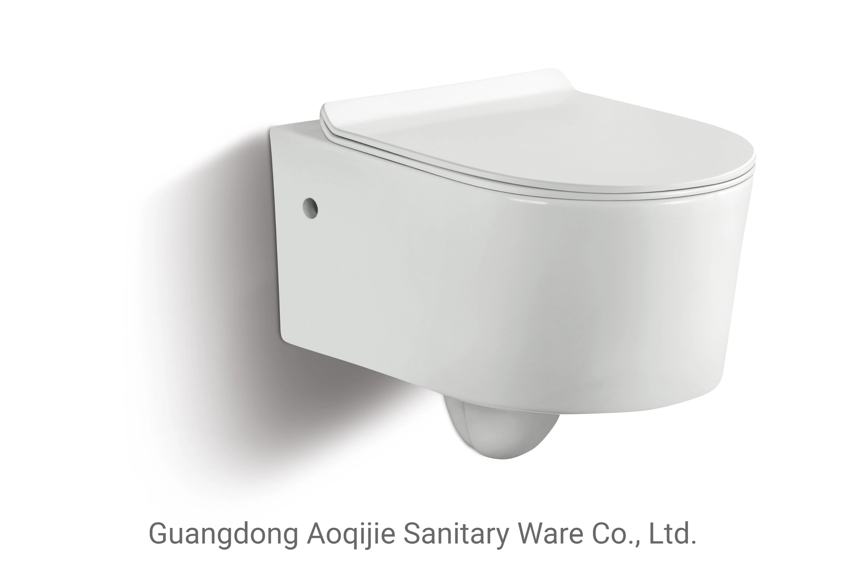 Aqj China Supplier Ceramic Sanitary White Wc Toilets Closet Bathroom Bowl Wall Hung Toilet Ware One Piece Water Wall Mount Toilet Set Different Round Shape