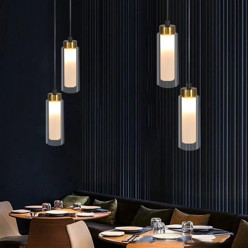 Hot Sell Simple Living Room Dining Room Glass LED Chandelier Modern Pendant Lamp