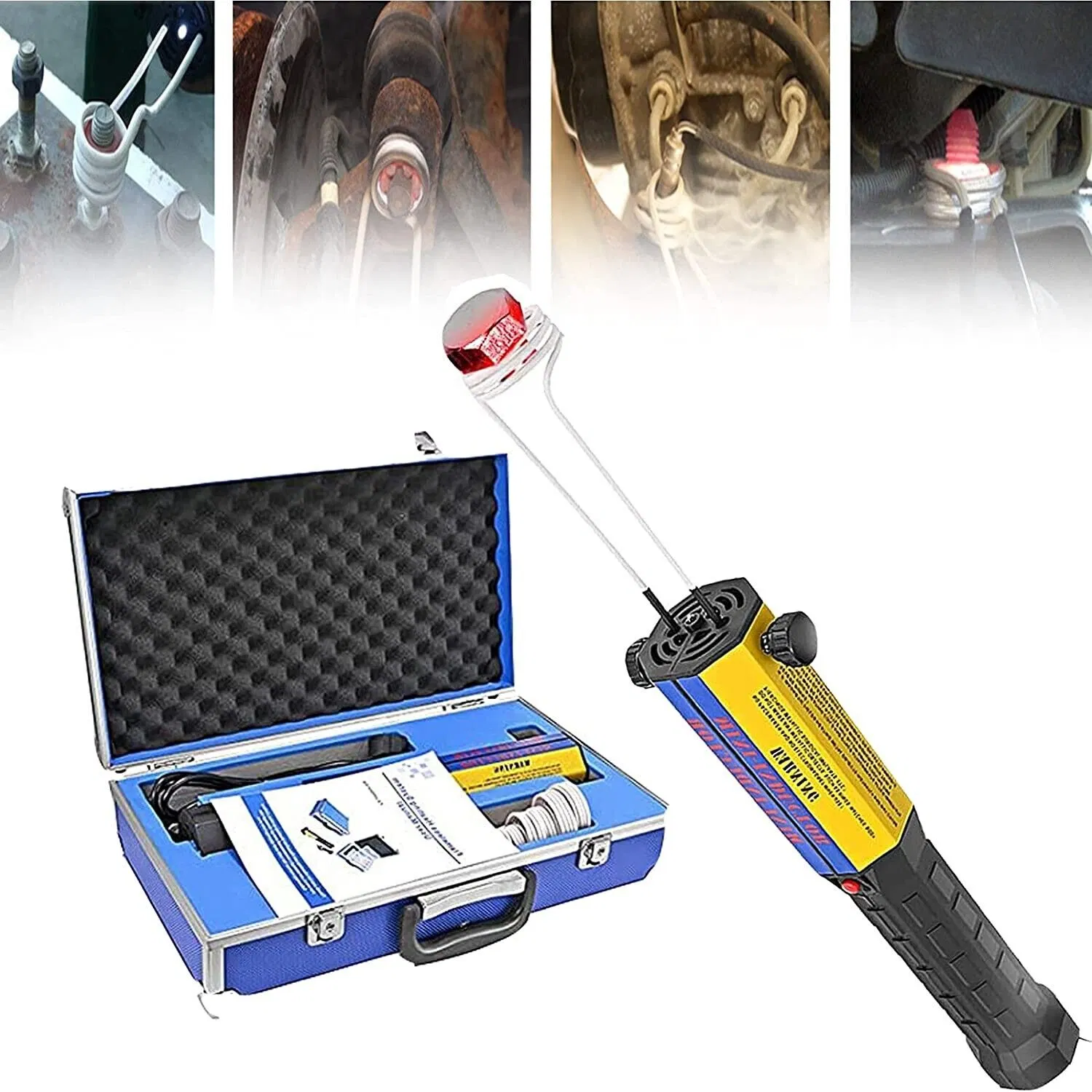 1000W 110V Hand Held Automotive Flameless Heater for Rusty Screw Removing with 8 Coils and Box