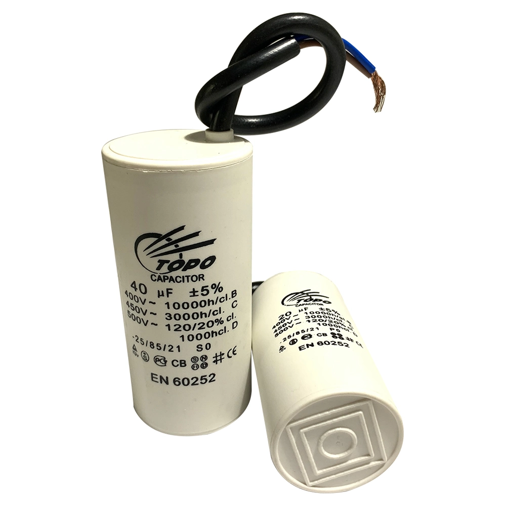 Wholesale/Supplier AC Motor Run Pump Capacitor with Sh Polypropylene Film