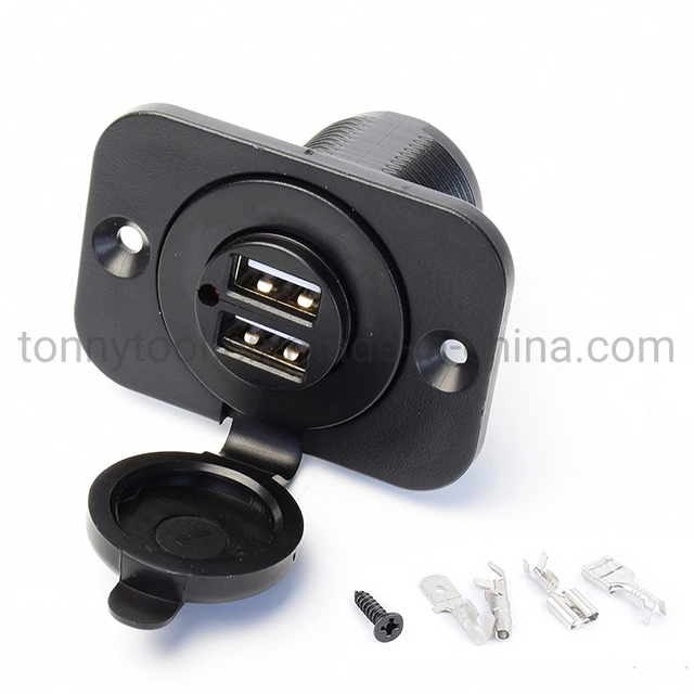 5V 3.4A Marine Dual USB in Charger Adapter Car Charger Socket Fast Charging for 12V-24volt