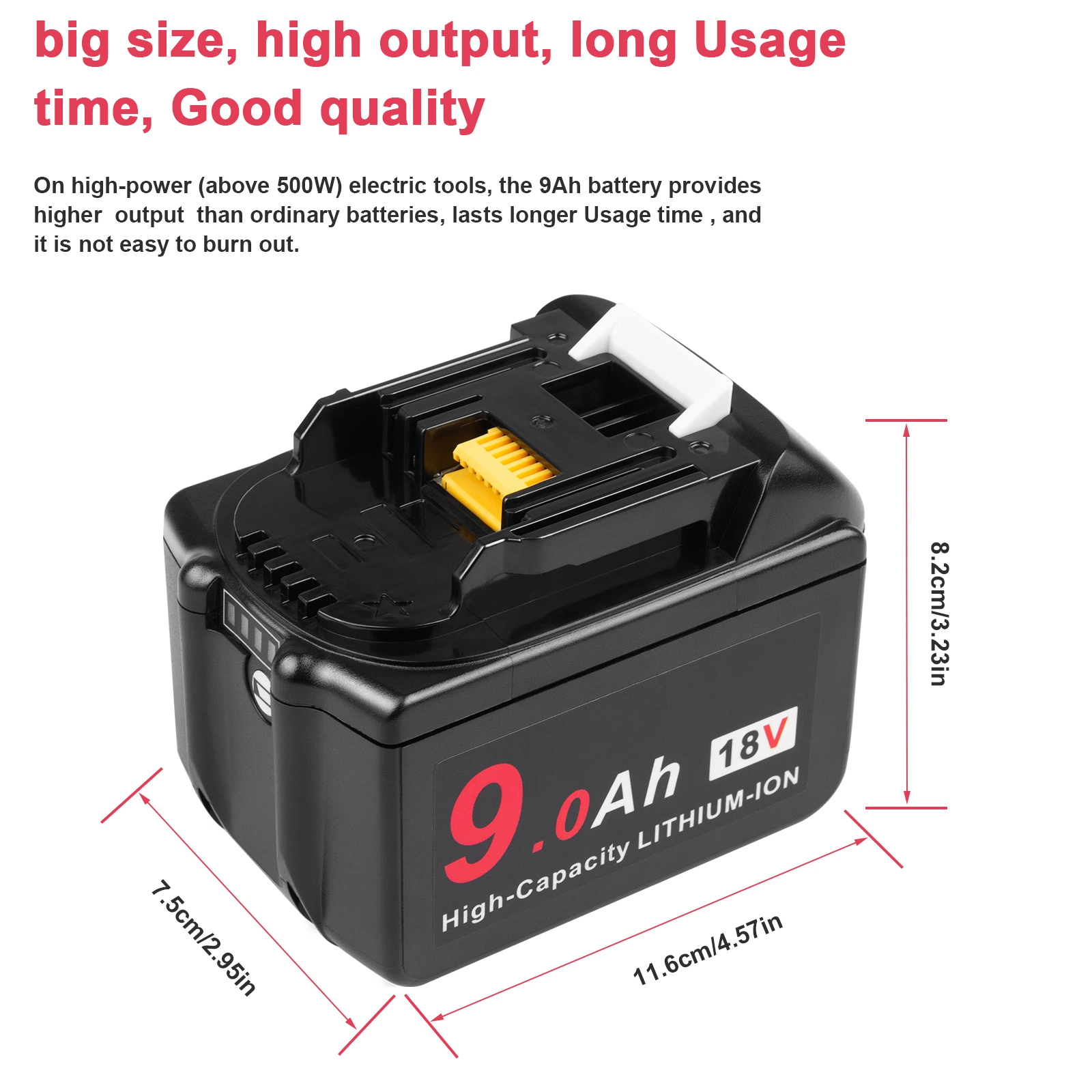 Rechargeable Li-ion Battery for Makita18V 9000mAh Bl1890 Power Tools