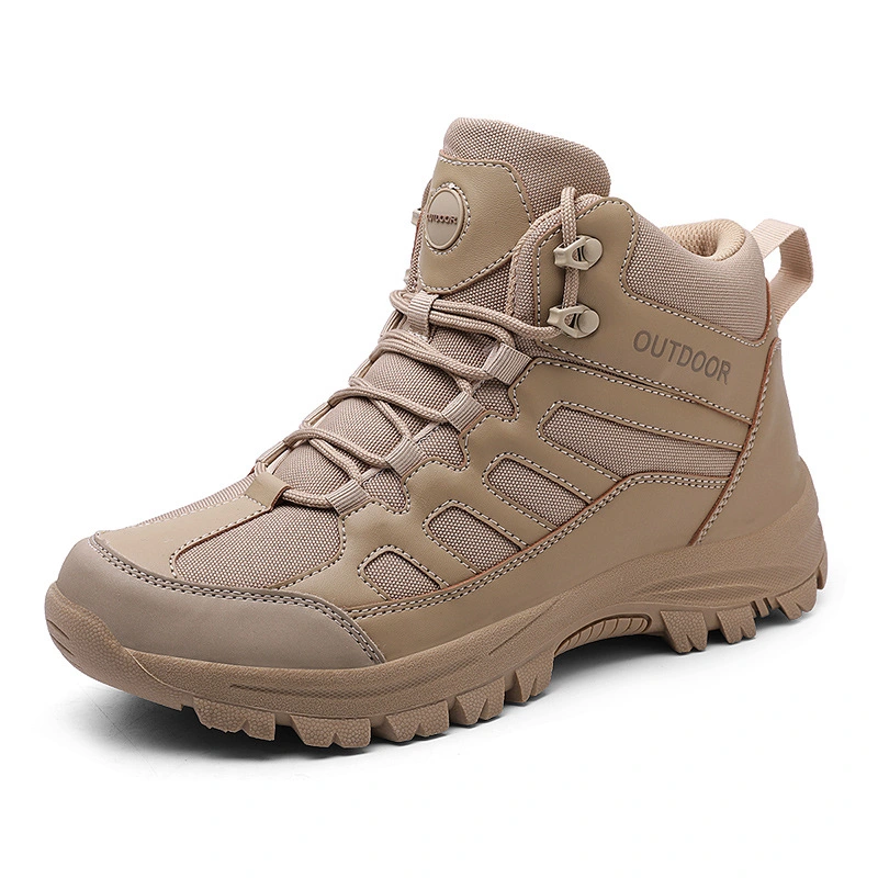 High-Top Men's Shoes, Outdoor Waterproof Mountaineering Hiking Shoes