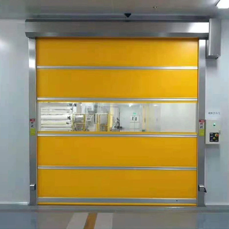 Stainless Steel Airshower Frame Roller PVC High Speed Door for External