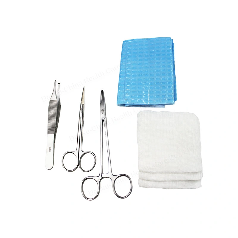 Kit de pansement stérile jetable médical personnalisé Kit de retrait de suture stérile Pack de pansement stérile